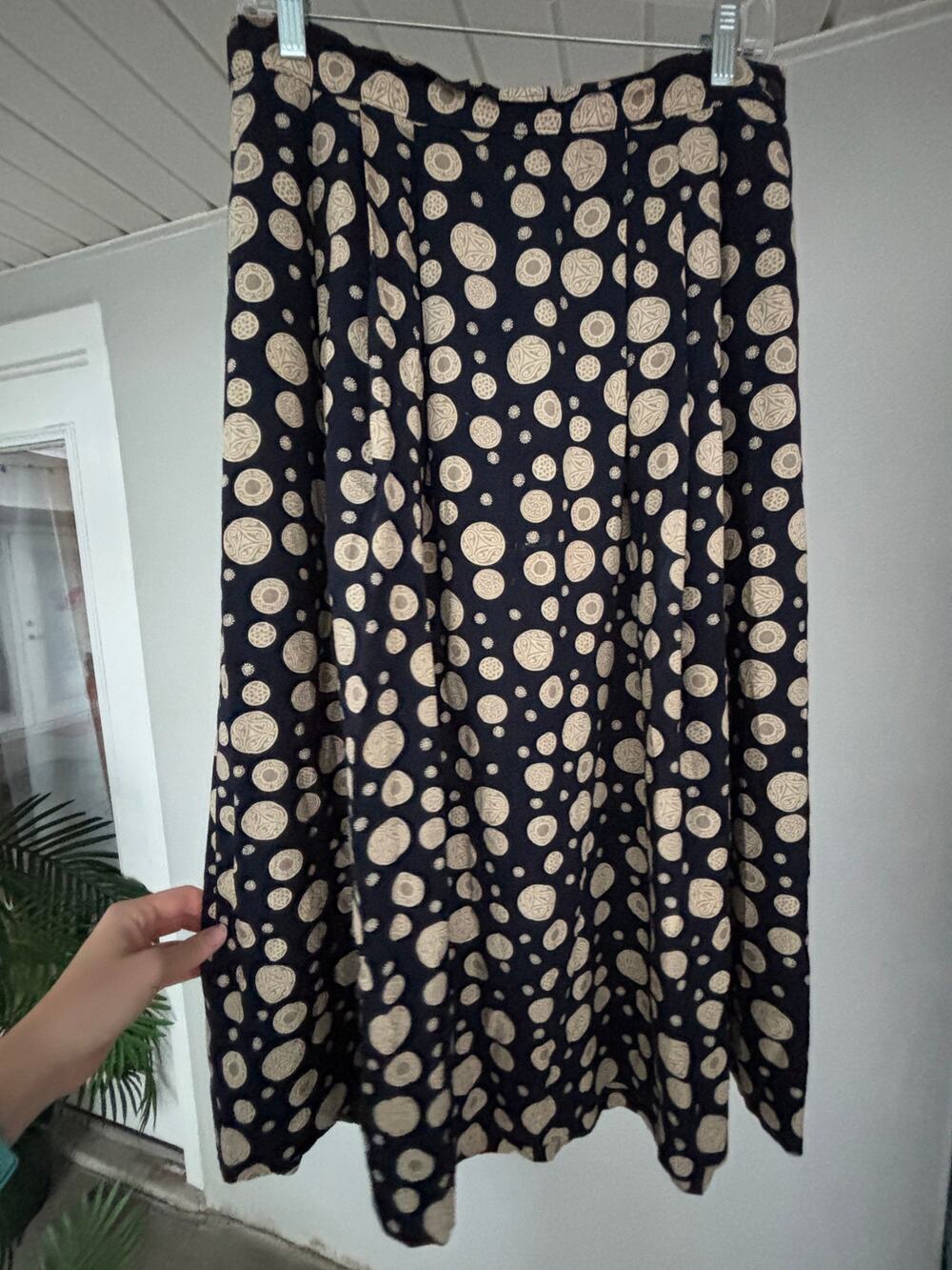 Sophisticates by Pendleton Vintage Celestial Skirt Navy Tan Size 12